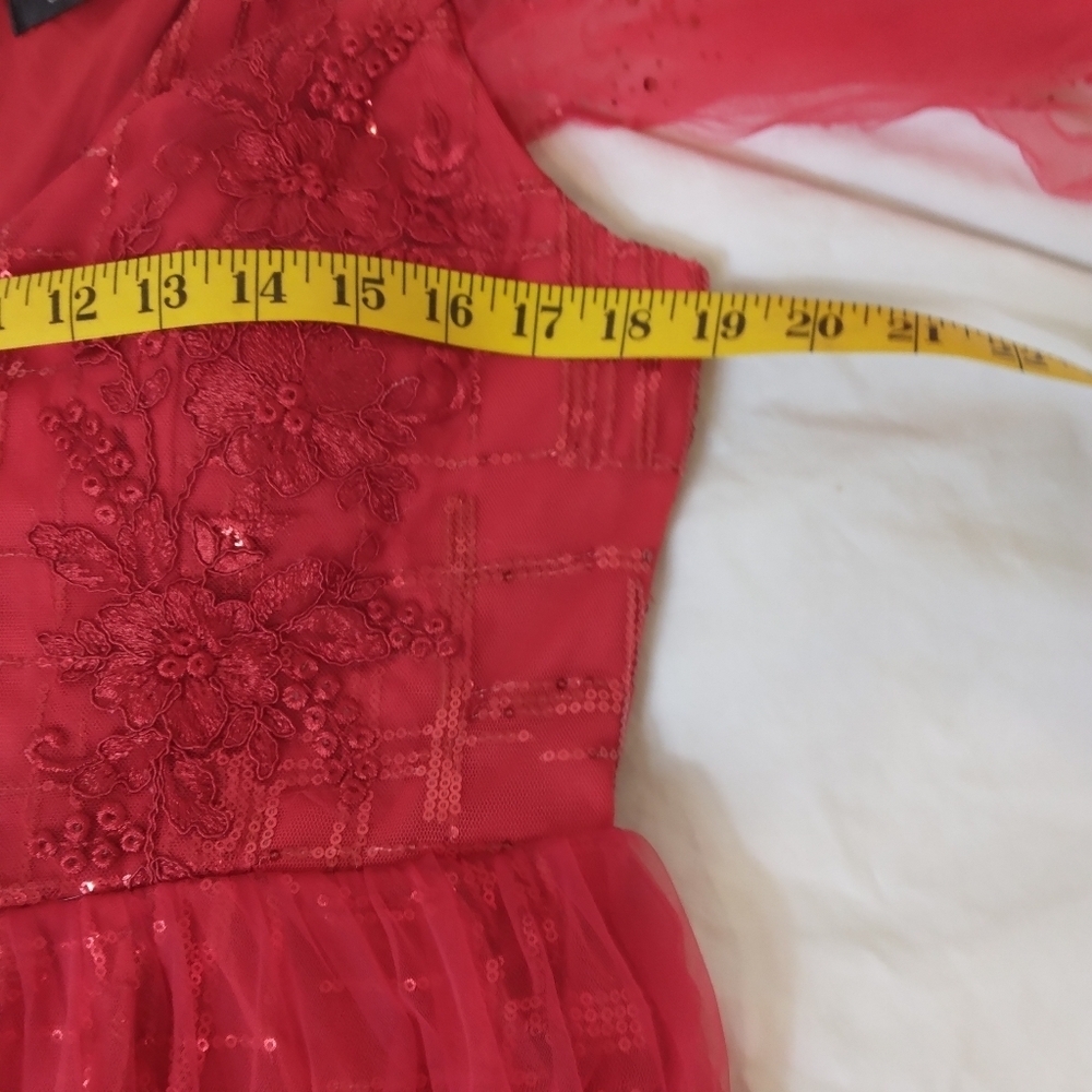 Giffniseti Size XL Long Formal Red dress - Picture 15 of 16